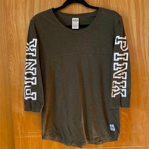 PINK Victoria Secret 3/4 Sleeve Shirt - Size Large